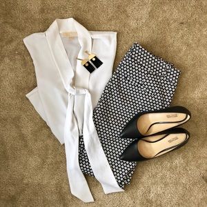 Loft -Marissa Skinny Patterned Slacks